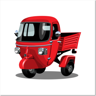 Cartoon delivery  cargo scooter Posters and Art